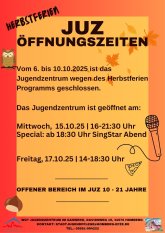 JUZ Flyer - Herbstferien JUZ Flyer - Herbstferien