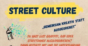 Street Culture - Cream Contemporary Brushstroke Art Festival Poster